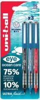Uni Ball Eye Ocean Care .7MM Rollerball Pen 3 Pack